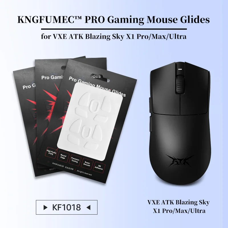 KNGFUMEC 2 Sets Gaming Mouse Glides Skates Feet Sticker For VXE ATK Blazzing Sky X1 Pro/Max/Ultra