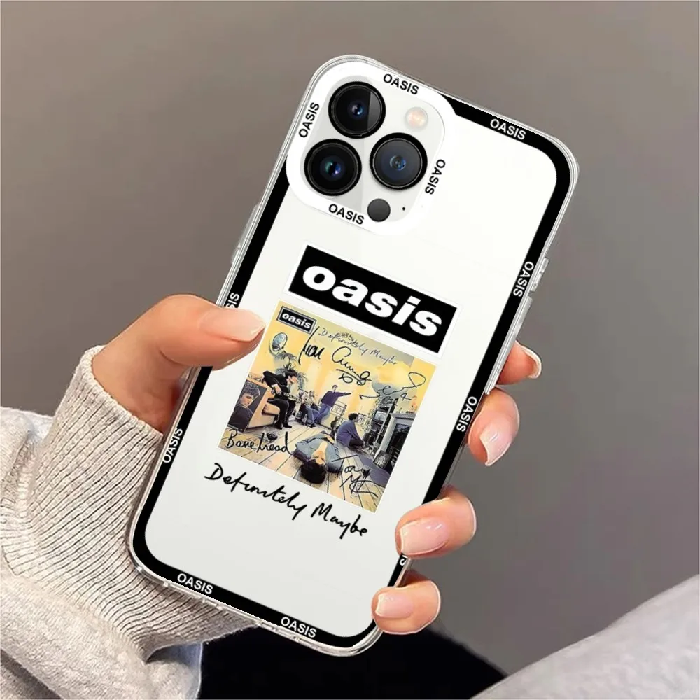 Hot Band O-Oasis Phone Case For iPhone 11 12 Mini 13 14 Pro Max Transparent Shell