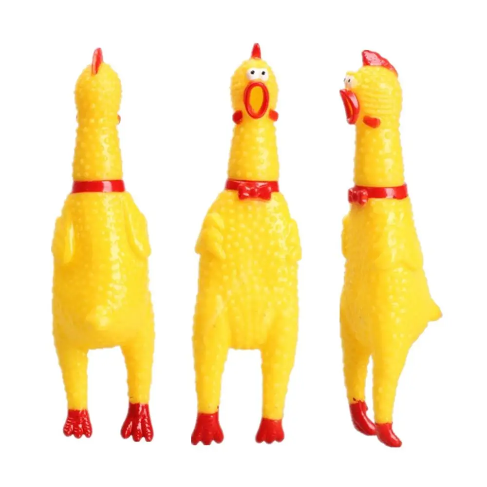 Funny Yellow Rubber Lovely Pet Squeaky Toy Pet Supplies Screaming Chicken Pet Dog Chew Toy