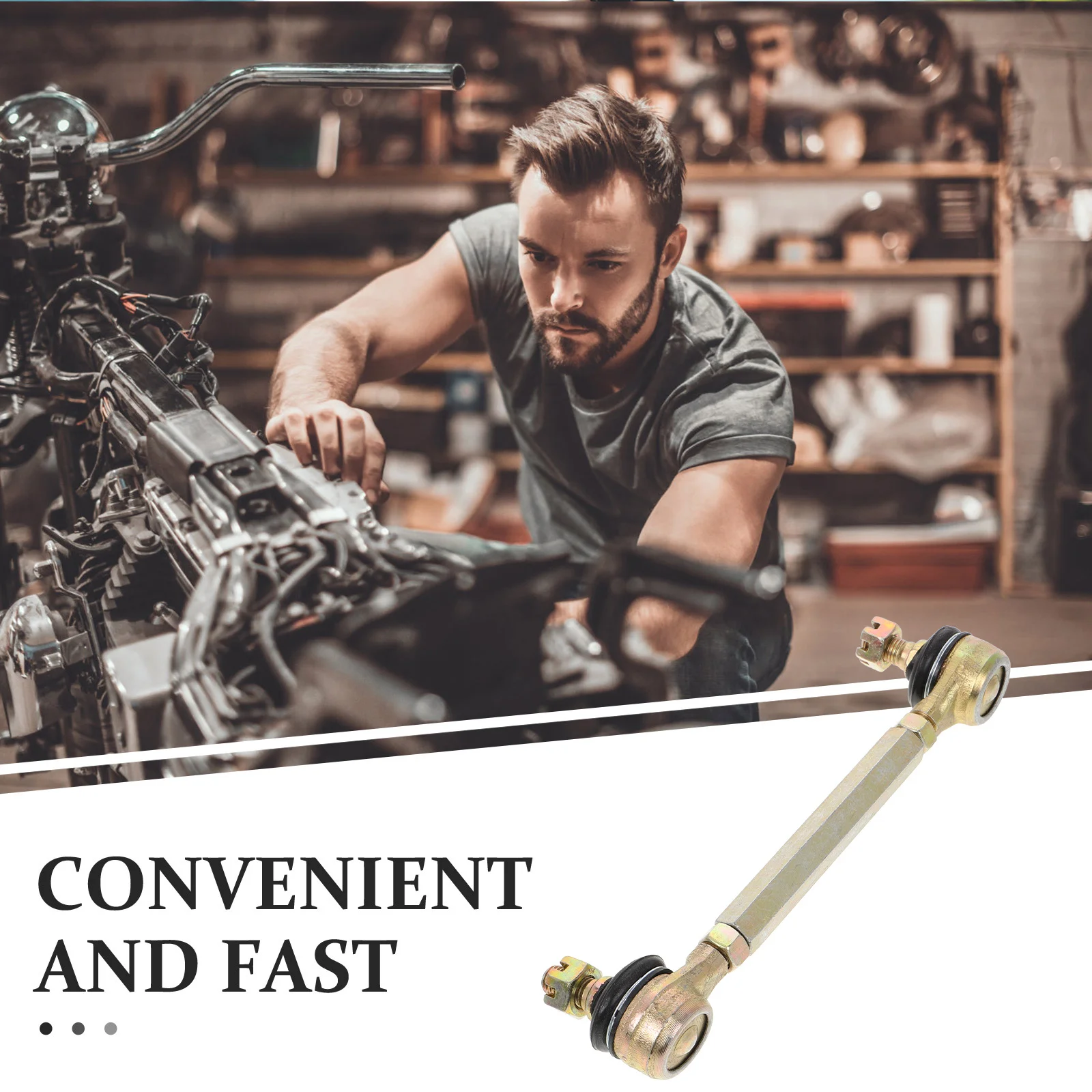 

1 Pair Atv Steering Ball Joint Kit Adjustable Tie Rod End For Go Kart Tricycle Axle Durable Stable Handling Universal