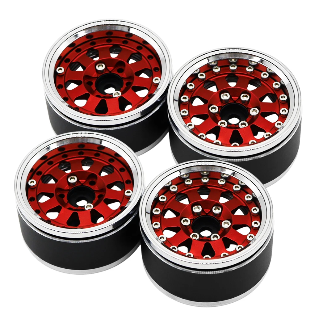 RCGOFOLLOW Aluminum Alloy 1.9 Inch Crawler Metal Wheel Rims With For 1/10 SCX10 D90 TRX4 TF2 CC01 Capra RC Car Part