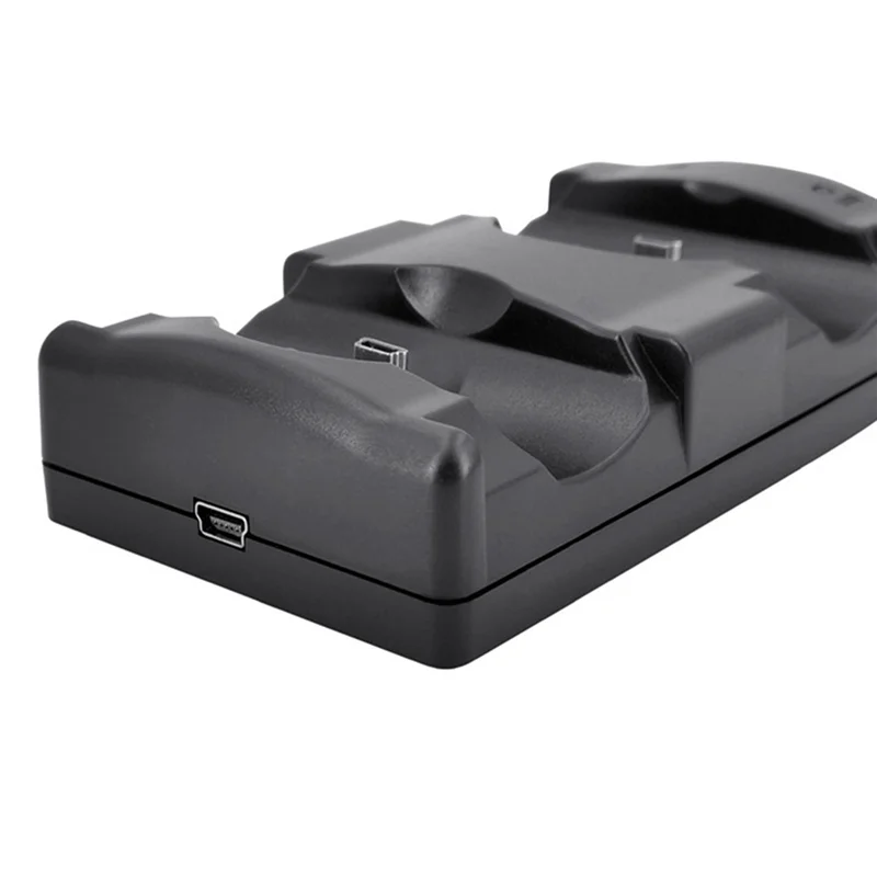 ABKI-Dual Charger USB Dual Charging Power Base Charger For Sony PS3 Move Controller And Mobile Navigation Durable Easy To Use