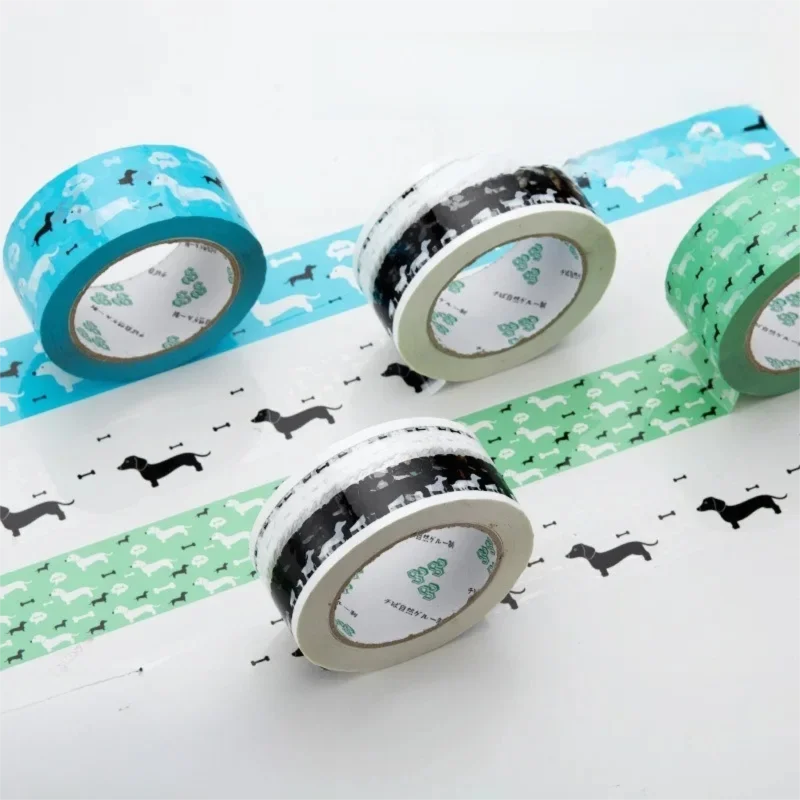 cartoon-sealing-tape-cow-spot-panda-dachshunds-patterns-self-adhesive-gift-bag-box-packaging-tape-decorative-gift-packaging