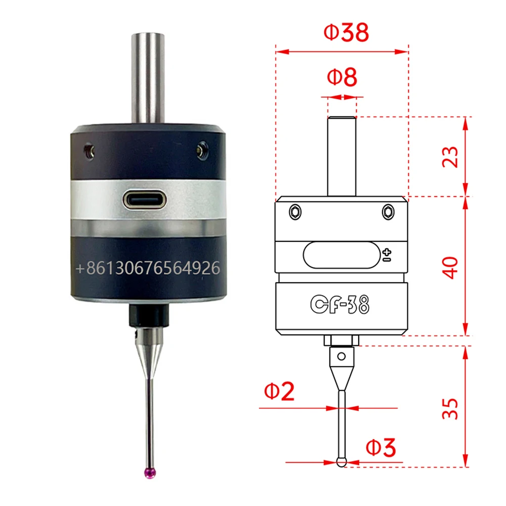 Imagem -06 - Anti-roll 3d Touch Probe Edge Finder para Encontrar o Centro Compatível com Mach3 e Grbl Cf38