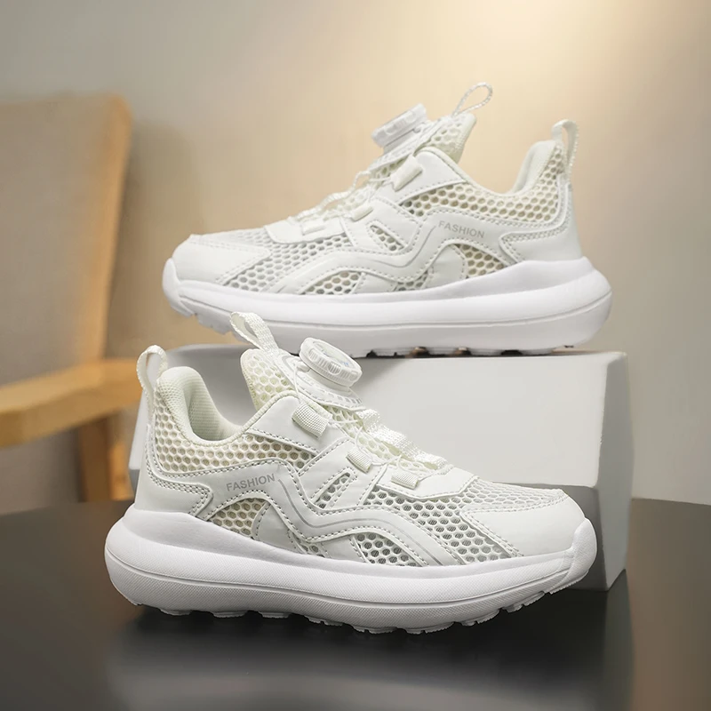 

Summer Anti-sweat Sports Shoes for Children Dense Breathable Mesh Textured Sole Stable Support Outdoor Training Sneakers