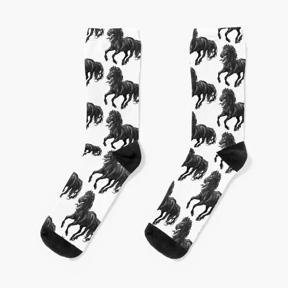 

Friesian horse II Socks Heating sock Men's hiking Socks Female Men's