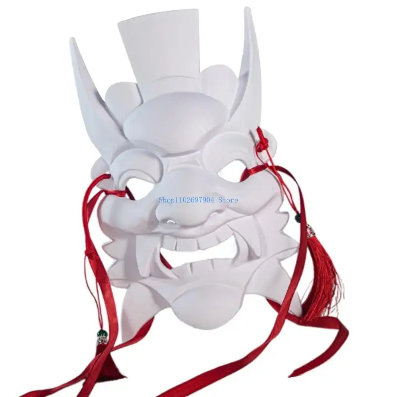 N7YF DIY Unpainted หน้ากาก Masquerade เปล่า Nuo Operas หน้ากากเปล่าทาสีหน้ากากสำหรับเด็กผู้ใหญ่ Blank Hand Painted Face Mask