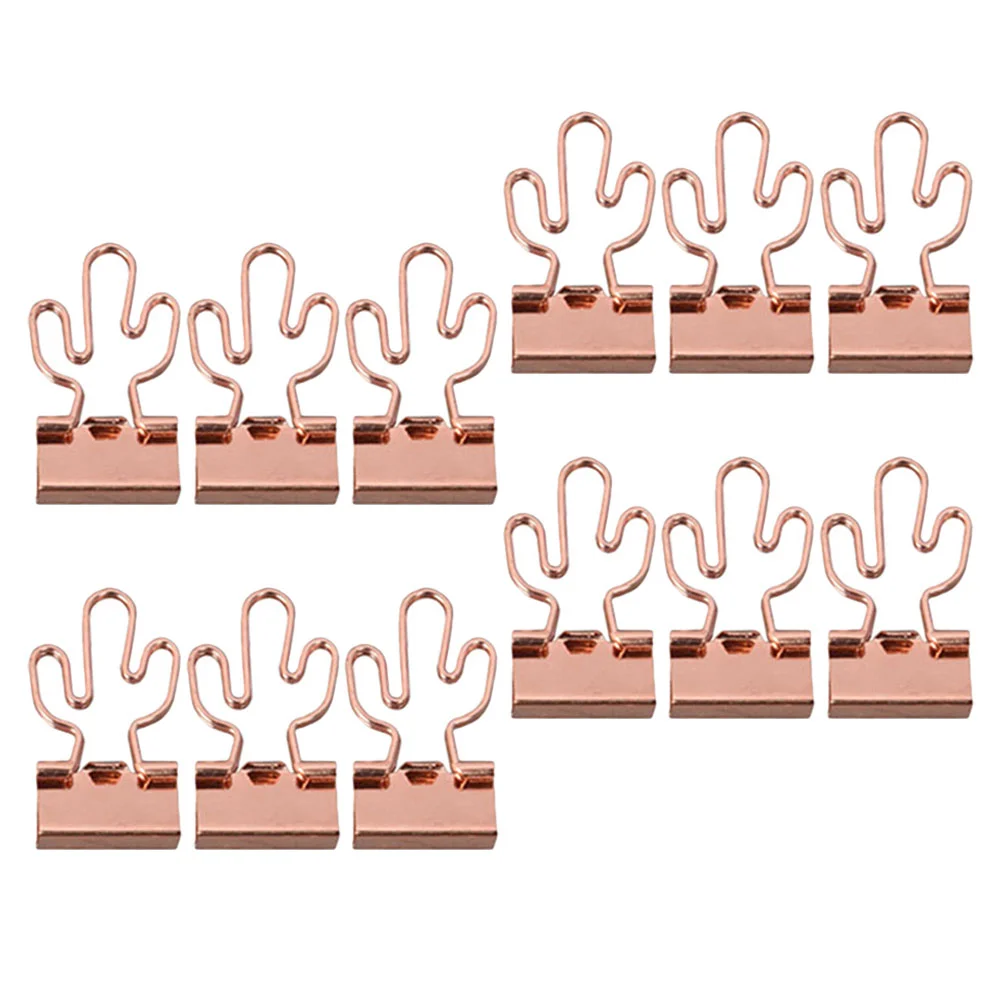 12 Pcs Binder Small Clips Office Paper Supplies File Metal Document Fixing Assortment