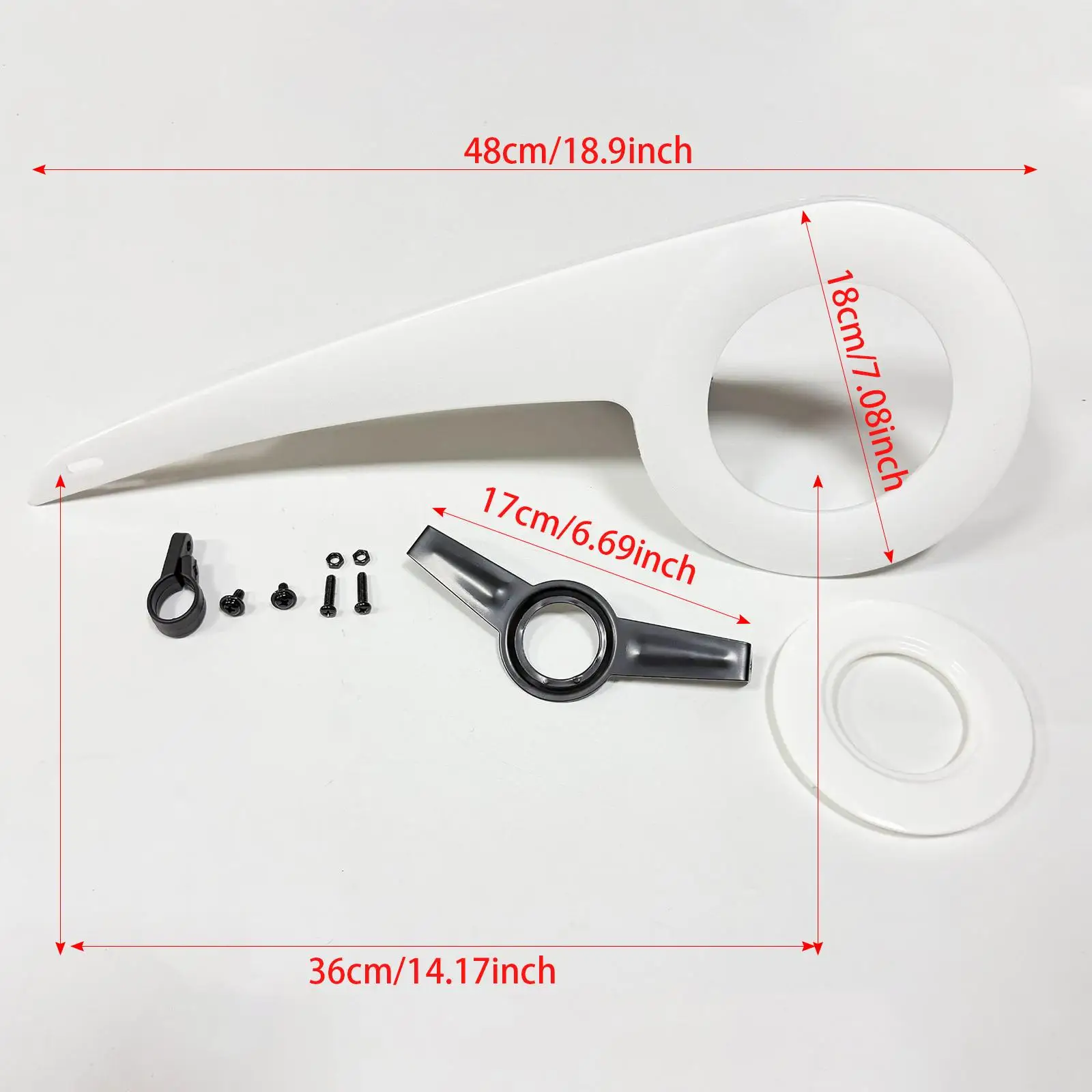 Fahrradkettenschutzabdeckung Kettenräder Kettenblattschutz Fahrradteile mit Halterung Hardware Radkurbelgarniturschutz für 32T-38T