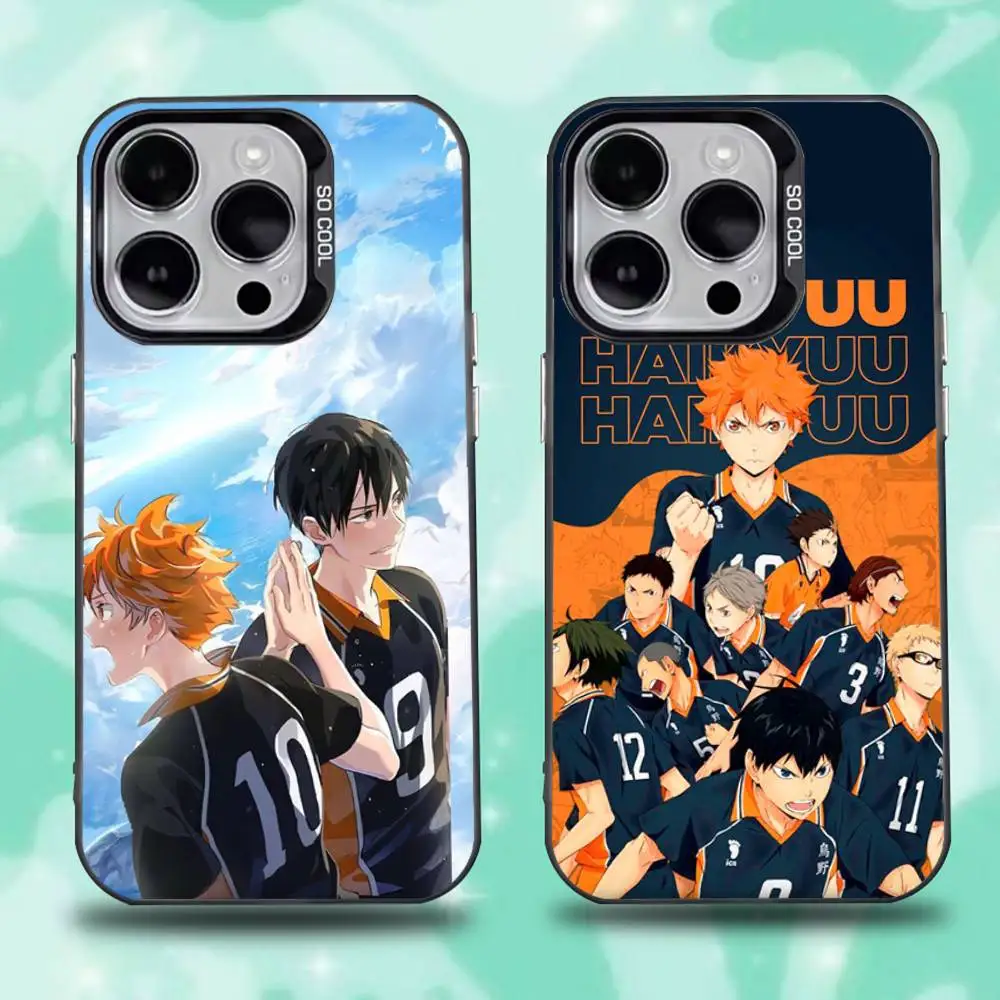 

H-Haikyuu Oya japan anime Phone Case For iPhone 16,15,14,13,12,11,Mini,Pro,E,SE4,XS,MAX Black Candy Matte Cover