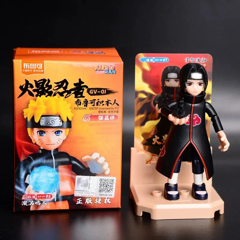 Originale Blokees Naruto Gv01 Action Figure Uzumaki Naruto Kakashi Uchiha Sasuke Anime Figura Giocattolo Modello Per Bambini Giocattolo Regali