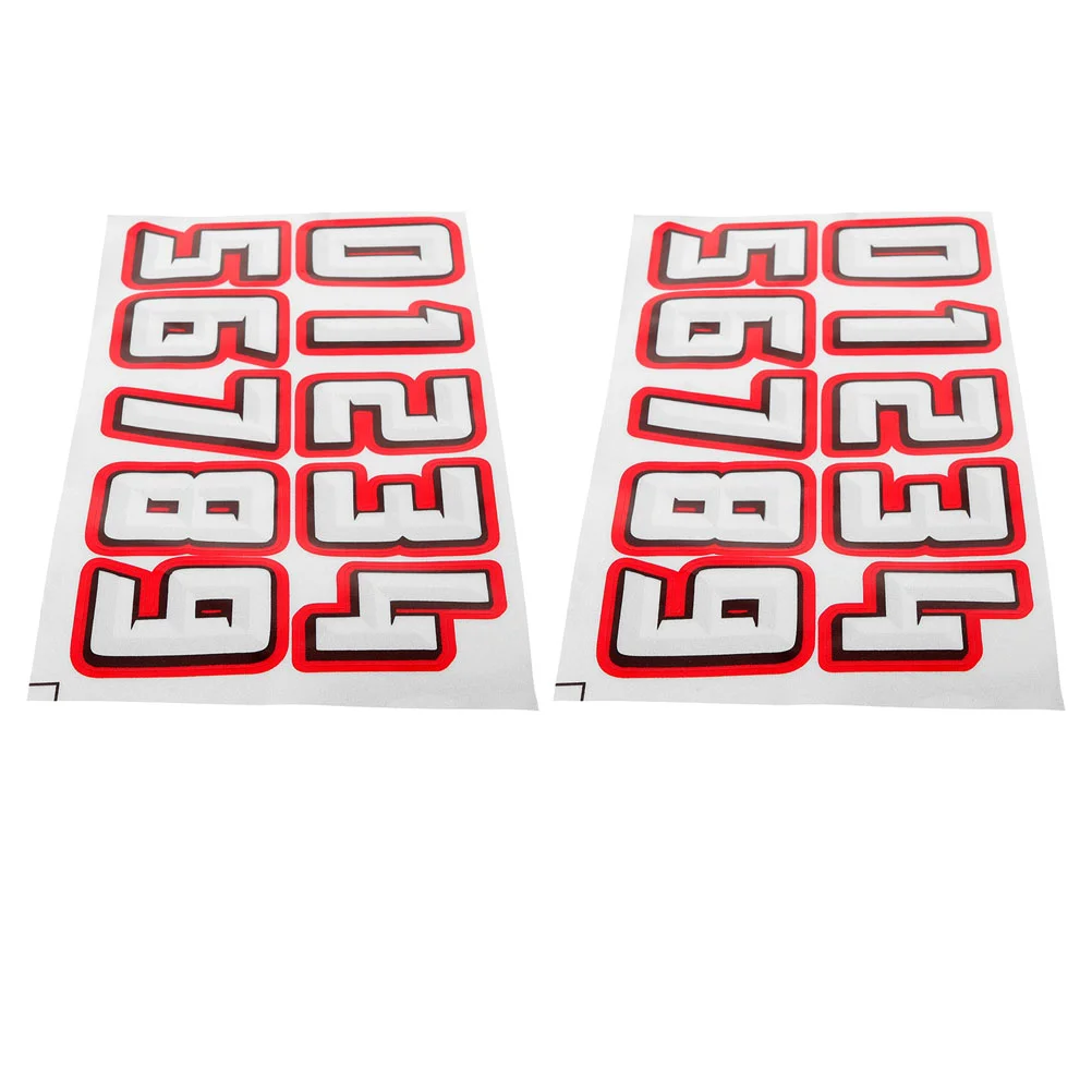 

2 Sets Number Sticker Hockey Football Decals Stickers Baseball Numbers Reflective Film