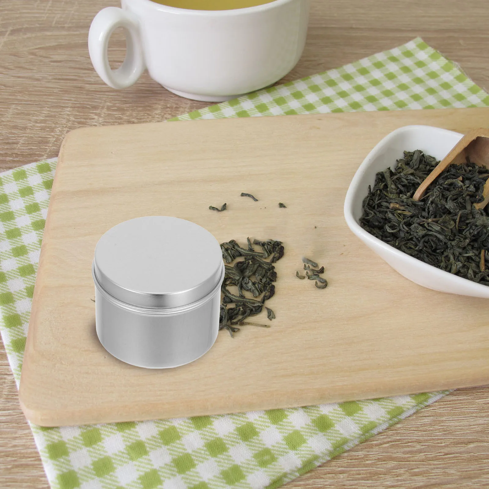 

6pcs Aluminum Jars 100ml Sealed Thread Tin Containers Lightweight Portable Storage for Tea Coffee Spices