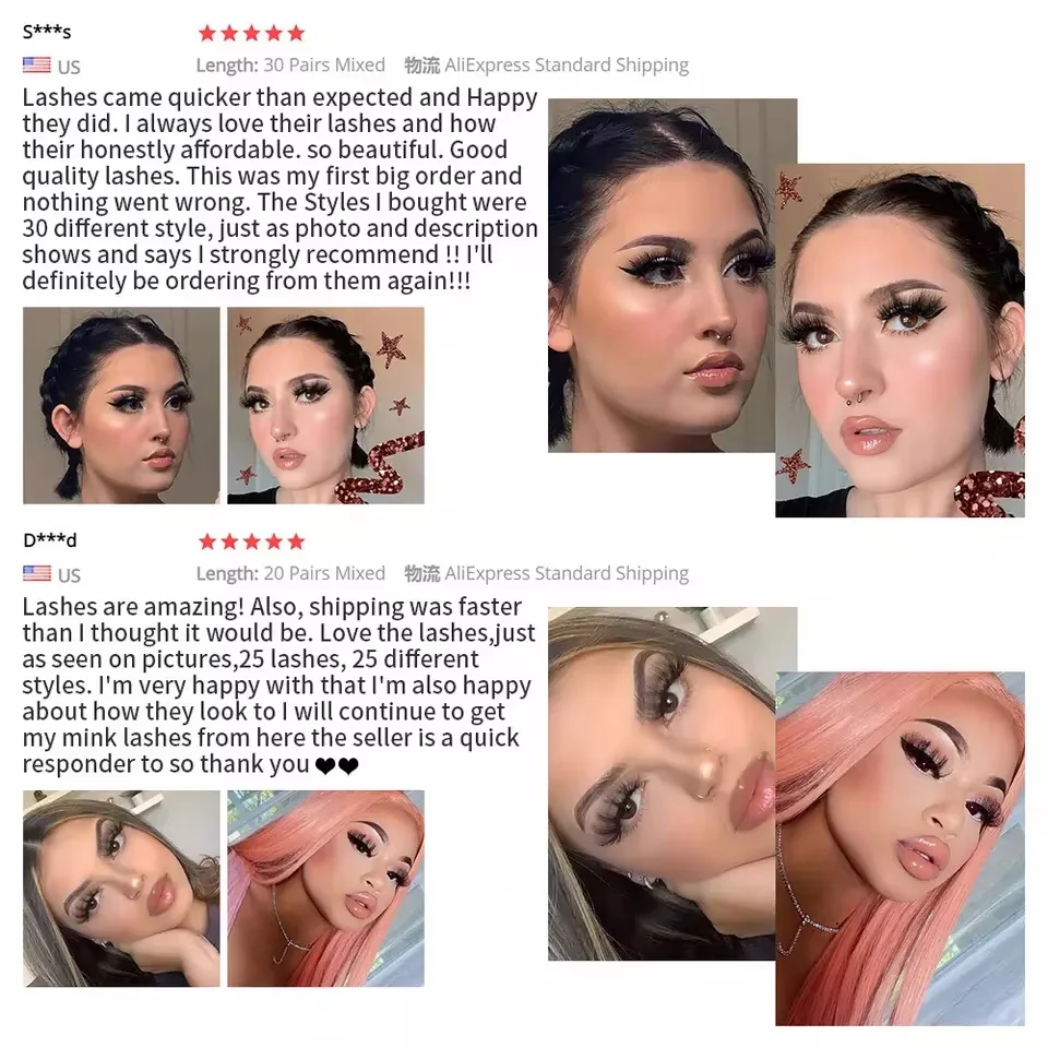 Pestañas de visón de 25MM, venta al por mayor, pestañas a granel, 30/50 pares, pestañas de visón suaves y esponjosas, maquillaje, pestañas de aspecto Natural de visón Real