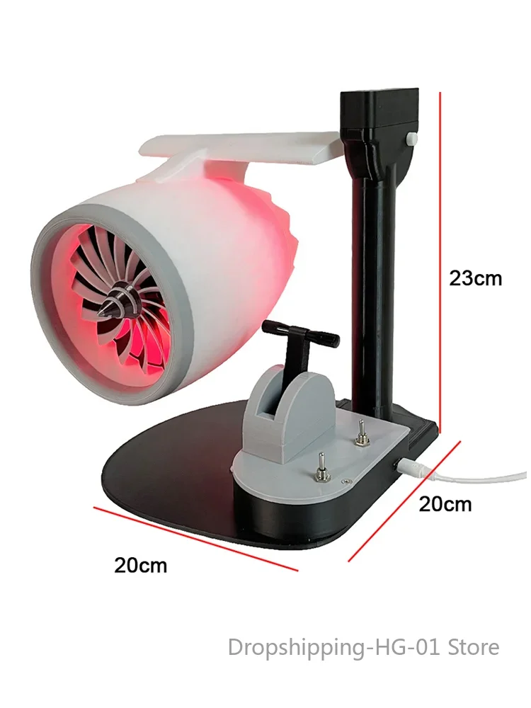 Creative Turbo Desktop Fan Turbofan NIKOLATOY Upgraded Engine Model JetFan USB Fan with Atomization Red light Tail Flame Device