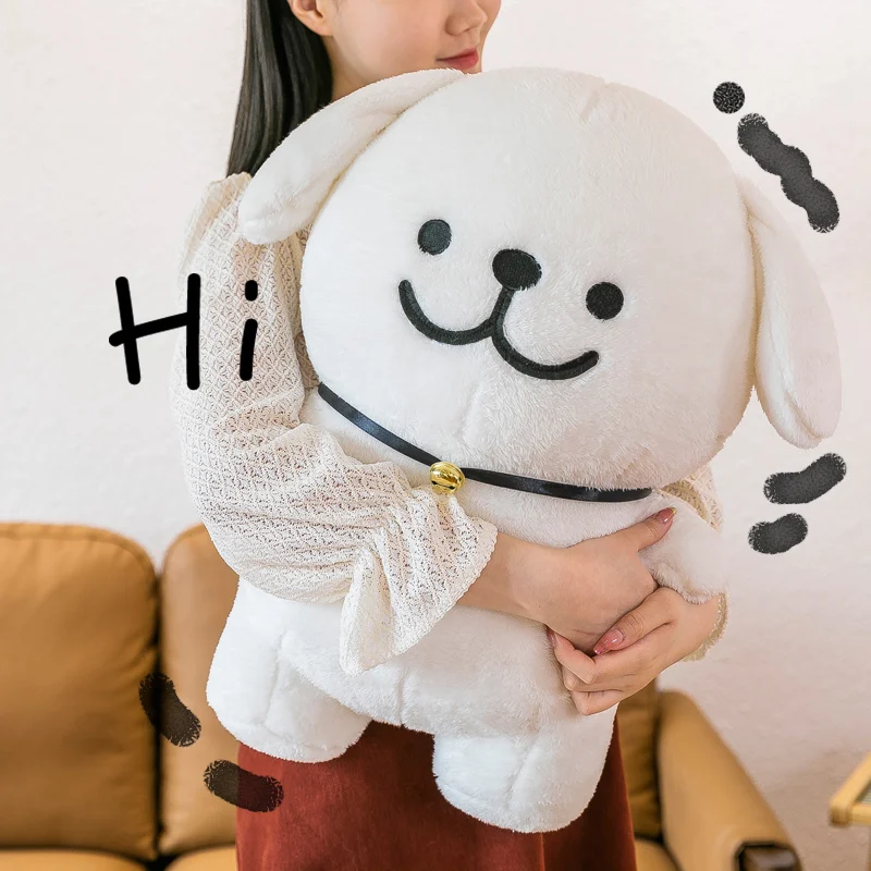 

25/40/55cm Cartoon Line Dog Plush Toy Anime Stuffed Animals White Puppy Plushies Doll Anime Soft Kids Toys for Girls Boys Gifts