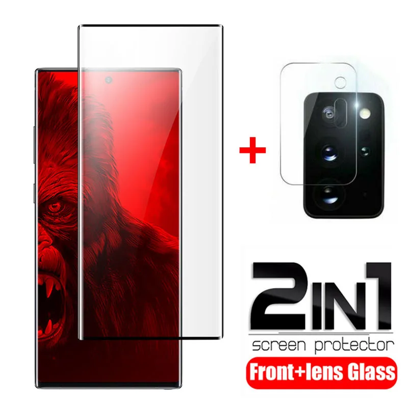 2-IN-1 Tempered Glass Screen Protector and Camera Lens Film for Samsung Galaxy Note 20 Ultra Protective Glass Film for Note 20