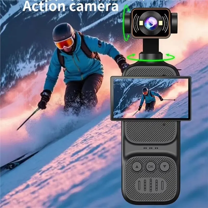 AT12 VLOG Outdoor Handheld Sports Camera Recorder Multifunctional Pocket Camera High-Definition Anti-Shake