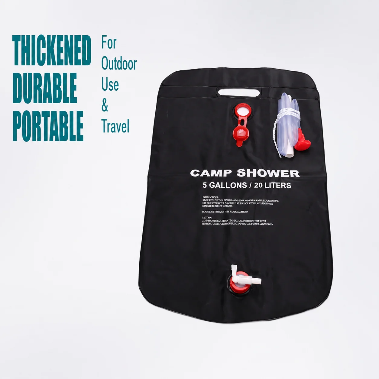 Portable Solar Shower Bag for Camping Hiking Picnic Outdoor Bathing, 6P PVC Foldable Water Carrier Storage Water Bag with