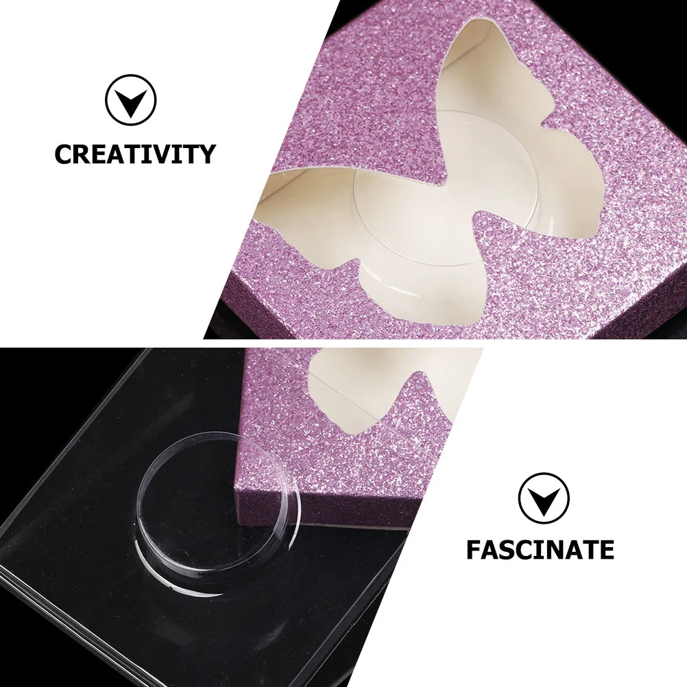 10Sets Colorful Square Lash Cases Butterflies Design Eyelash Storage Organizer False Eyelash Holder Lash Boxes