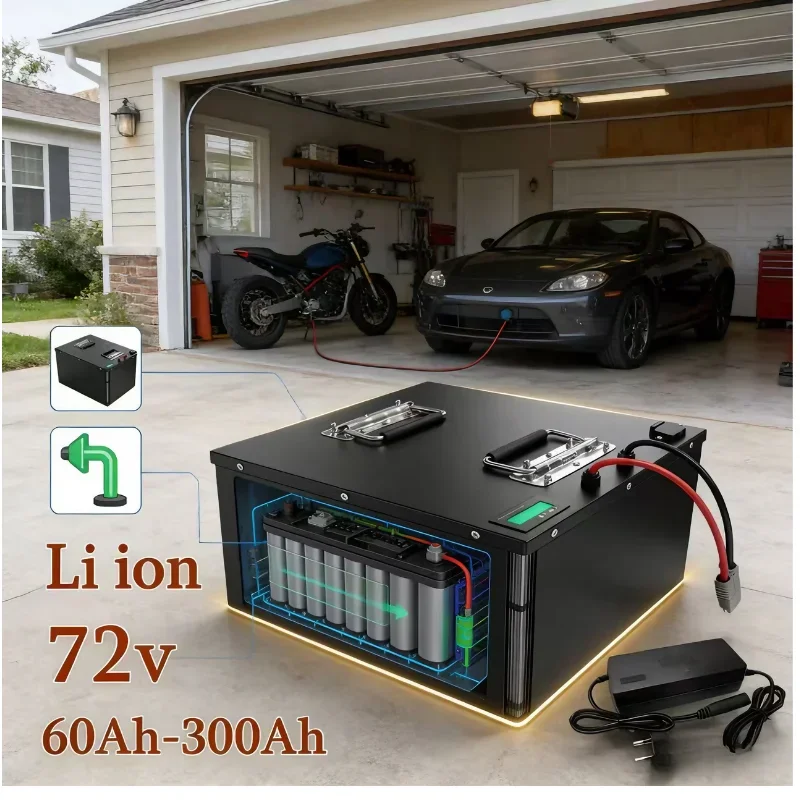 

72V High100Ah-300Ah Li-ion 7KW-14KW Premium Lightweight Lithium Battery - High Safety Backup Power for Outdoor Camping & Off-Gri