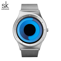 Shengke Creative Design Ladies Watches Hip hop Personal Quartz Wristwatches Stainless Steel Woman's Clock SK Relogio Feminino