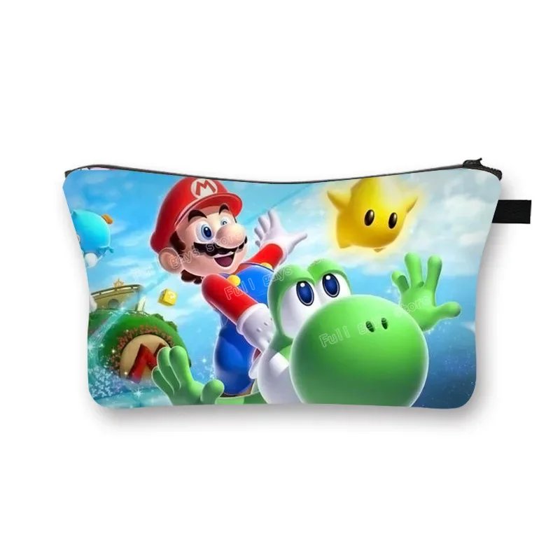 Мультяшные Супер Марио 3D косметички с принтом, женская косметичка, милые дорожные органайзеры, портативная косметичка для девочек, подарок на Рождество