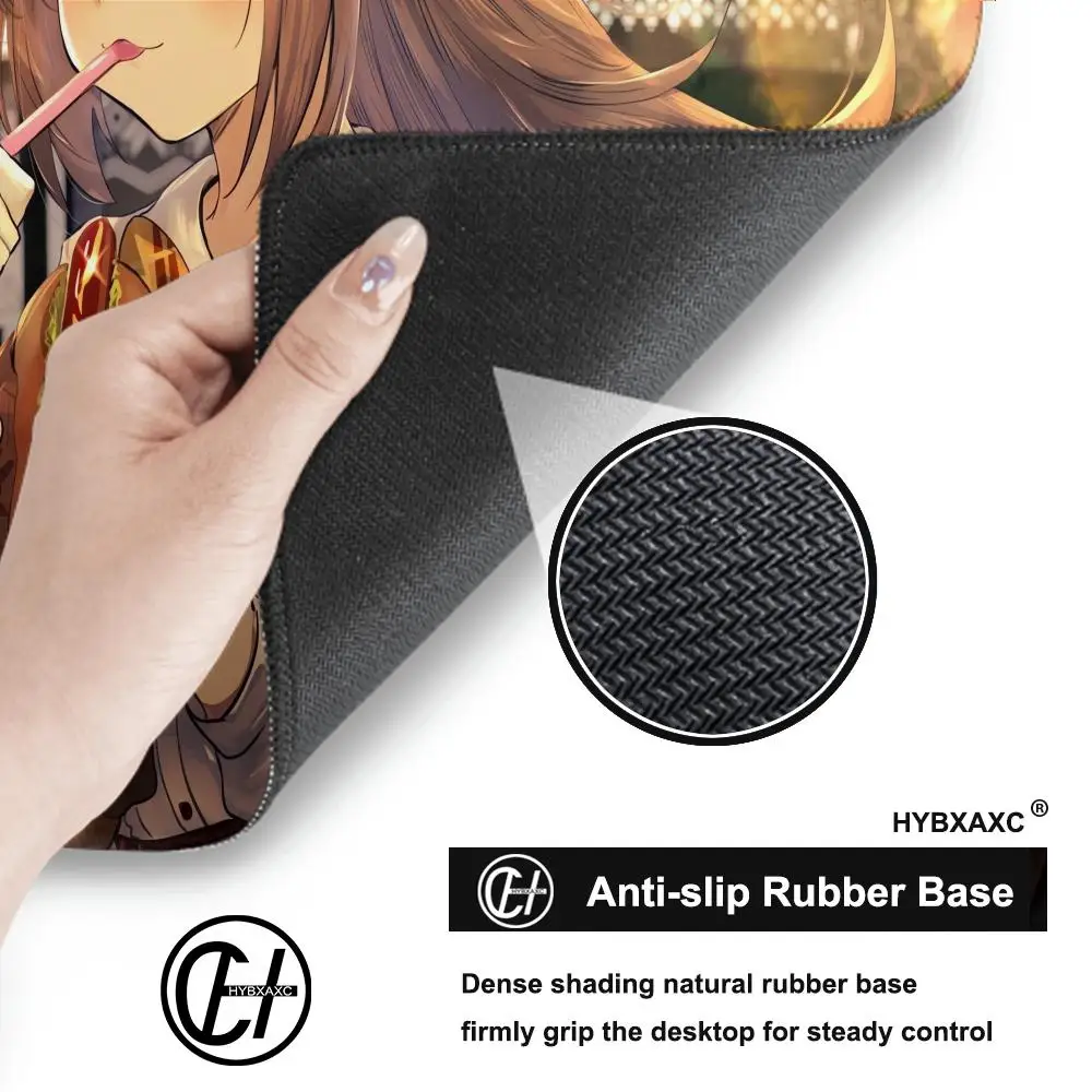 Mouse Pad Anime Girl Extended Desk Mat PC Gaming Accessories Keyboard Pad Hololive Nekomata Okayu Laptop Purple Kawaii Mousepad #5