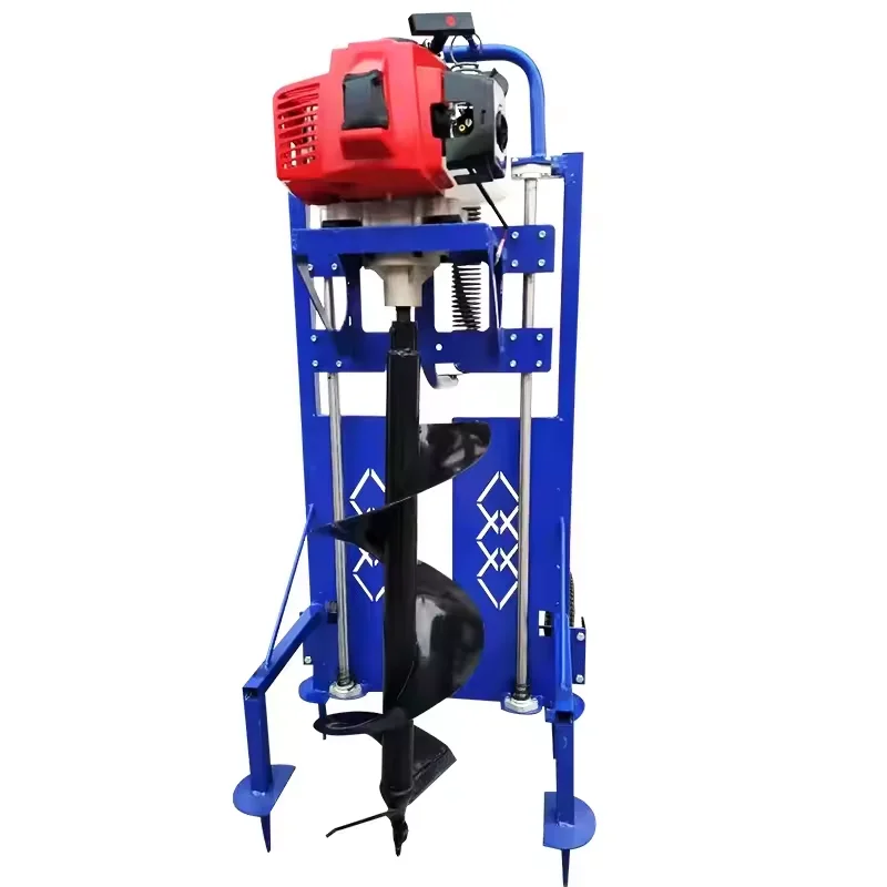 Drill Auger Machine 4 Stroke Manual Hand Earth Auger Post Hole Digger