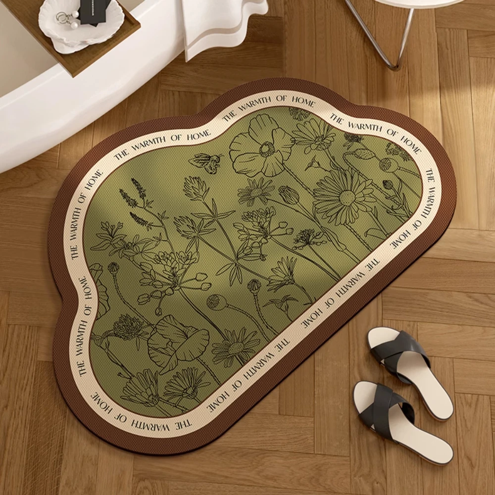 VIKAMA Anti-Skid Durable Easy To Clean Bath Blanket High Quality Super Absorbent Bathroom Door Mat Diatom Mud Bathroom Door Mat