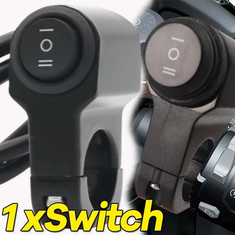 Universal Motorcycle 3 Way Switch ON OFF Mini Driving Light Switch with Clip Waterproof DC12V/10A Motorcycle Tools