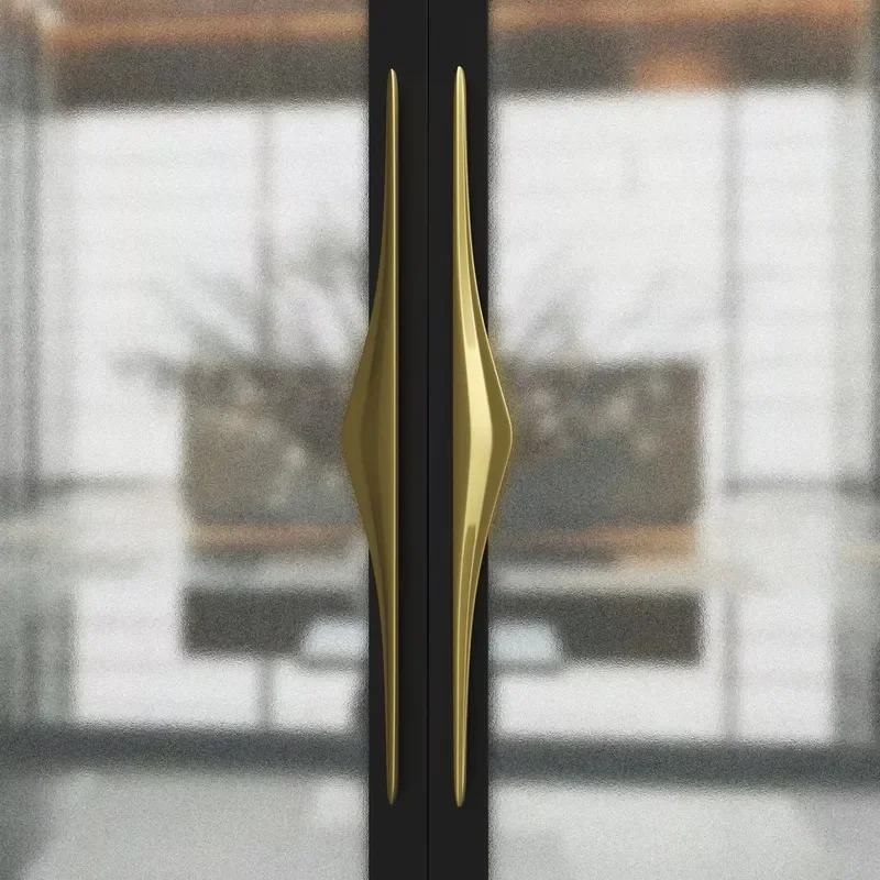 High Quality Hotel Minimalist Glass Door Handle Aluminum Alloy Big Door Pull Handle for Hotel Villa Office Building