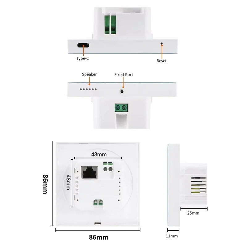 Imagem -02 - Painel de Controle para Casa Inteligente Polegadas Android 11 Sistema Operacional Tablet Poe Suporta Tuya Assistente Doméstico Painel de Controle de Toque