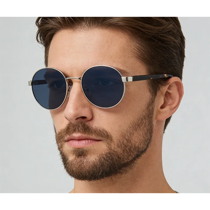 

Male Classic Round Sunglasses Men Retro Glasses Frame SunGlasses Women Brand Design Alloy Eyeglasses Unisex UV400