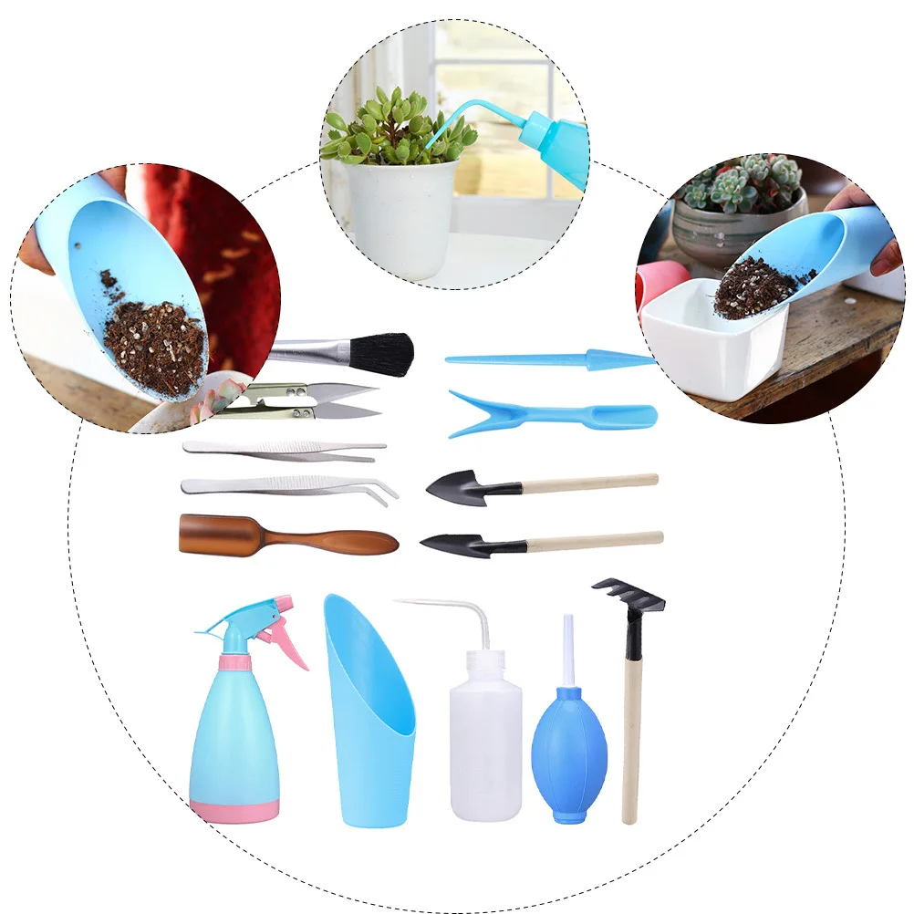 

1Set Complete Garden Tool Kit for Succulents Bonsai Lightweight Portable Ergonomic Design for Indoor Outdoor Planting Kit