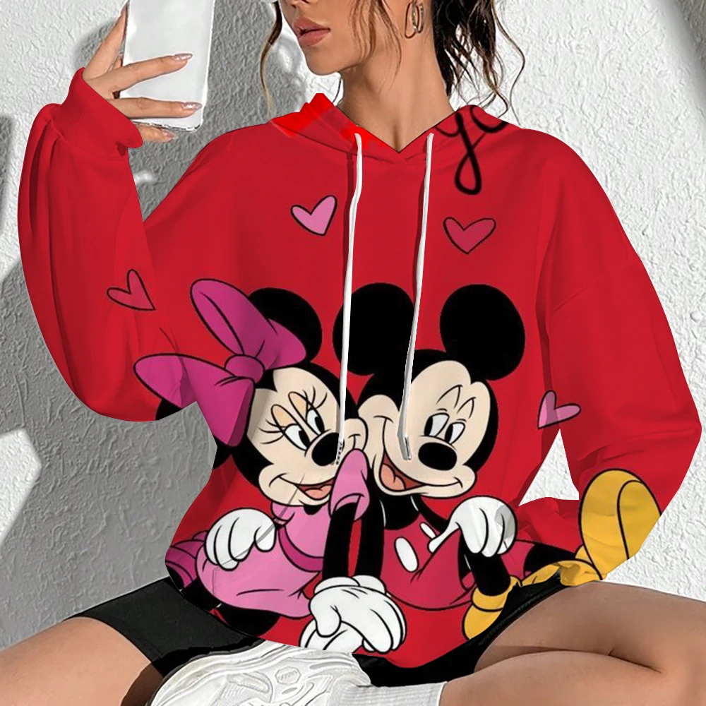 

Осень-зима Дисней Микки и Минни с 3D принтом мультфильма толстовка с длинными рукавами для взрослых и детей модный топ уличная одежда с капюшоном одежда