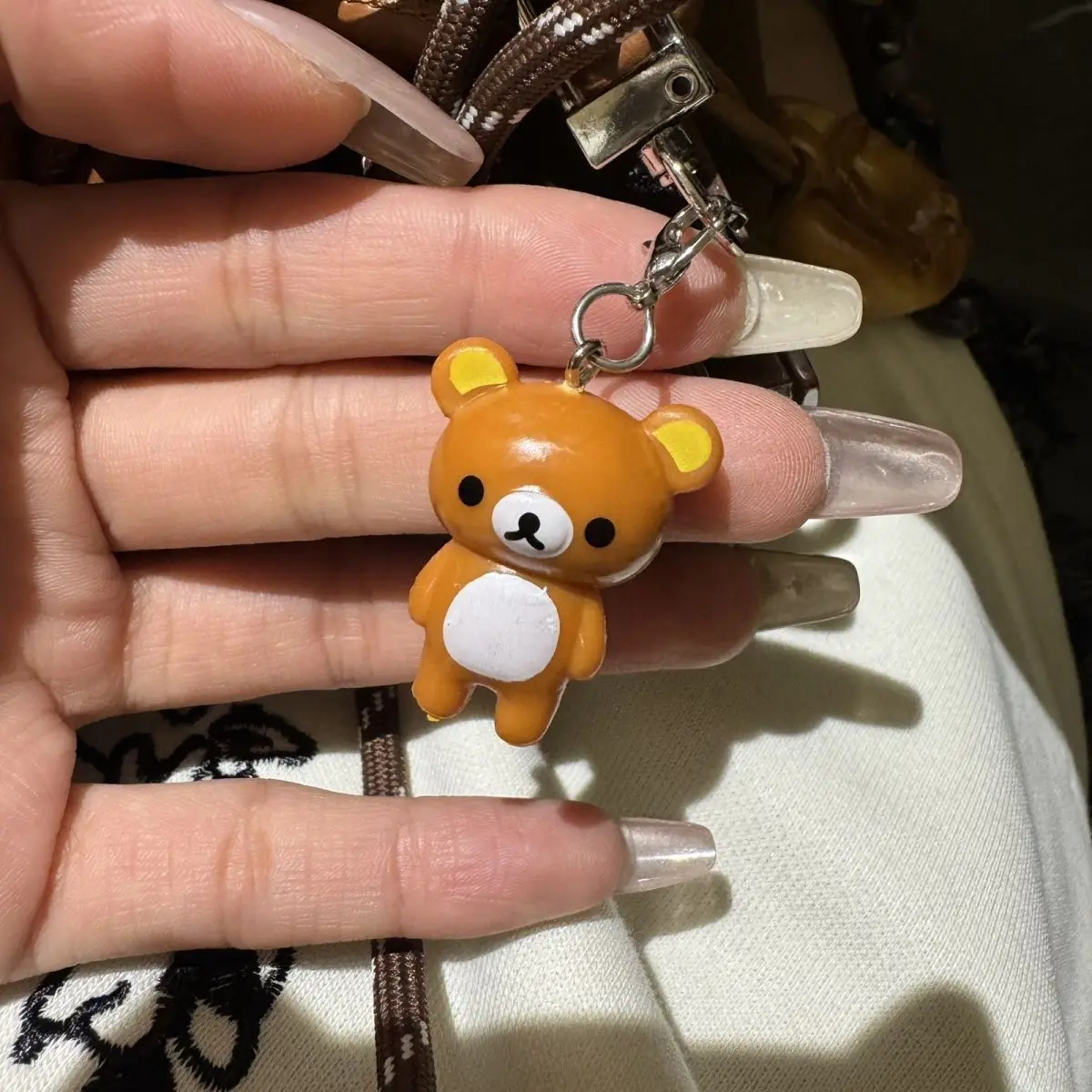 Niedlicher Rilakkuma-Puppen-Schlüsselanhänger, Kawaii-Cartoon im japanischen Stil, Rucksackanhänger, Handyhüllen-Dekoration, Zubehör, Geschenk, Spielzeug – Detail 4