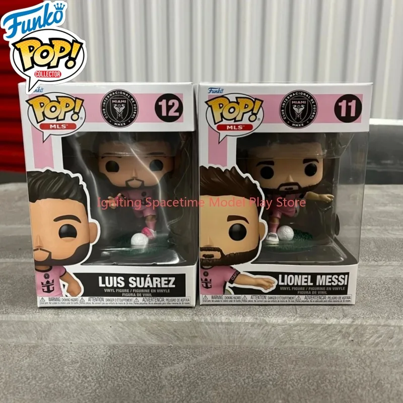 Funko Pop Original MLS Inter Miami Lionel Messi Luis Suarez Camiseta Rosa de Local # 11 # Figura de Acción de 3.9 Pulgadas (12 cm) para Niños y Niñas, Regalo