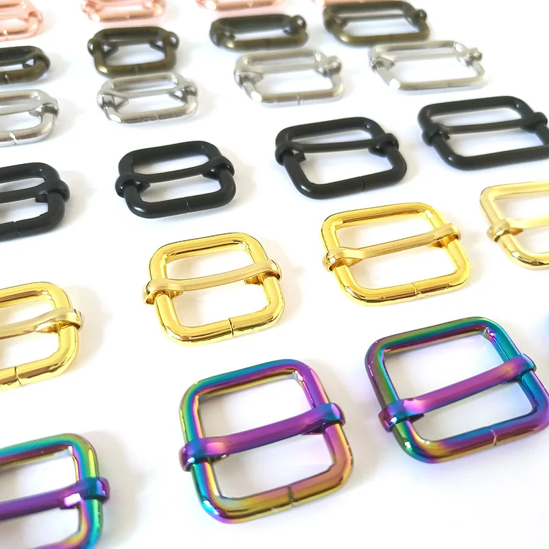 100PCS Metal Adjuster Slider Webbing Belt Straps Buckles For Backpack Bag Handbag Dog Collar Sewing Garment Luggage Accessory