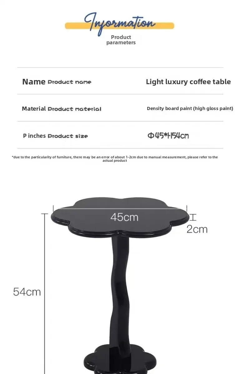 Kleiner Couchtisch im nordischen Stil mit Blütenblättern, B & B, kreativer Sofa-Beistelltisch, Wabi-Sabi-Sabi-Retro-Cloud-Couchtisch