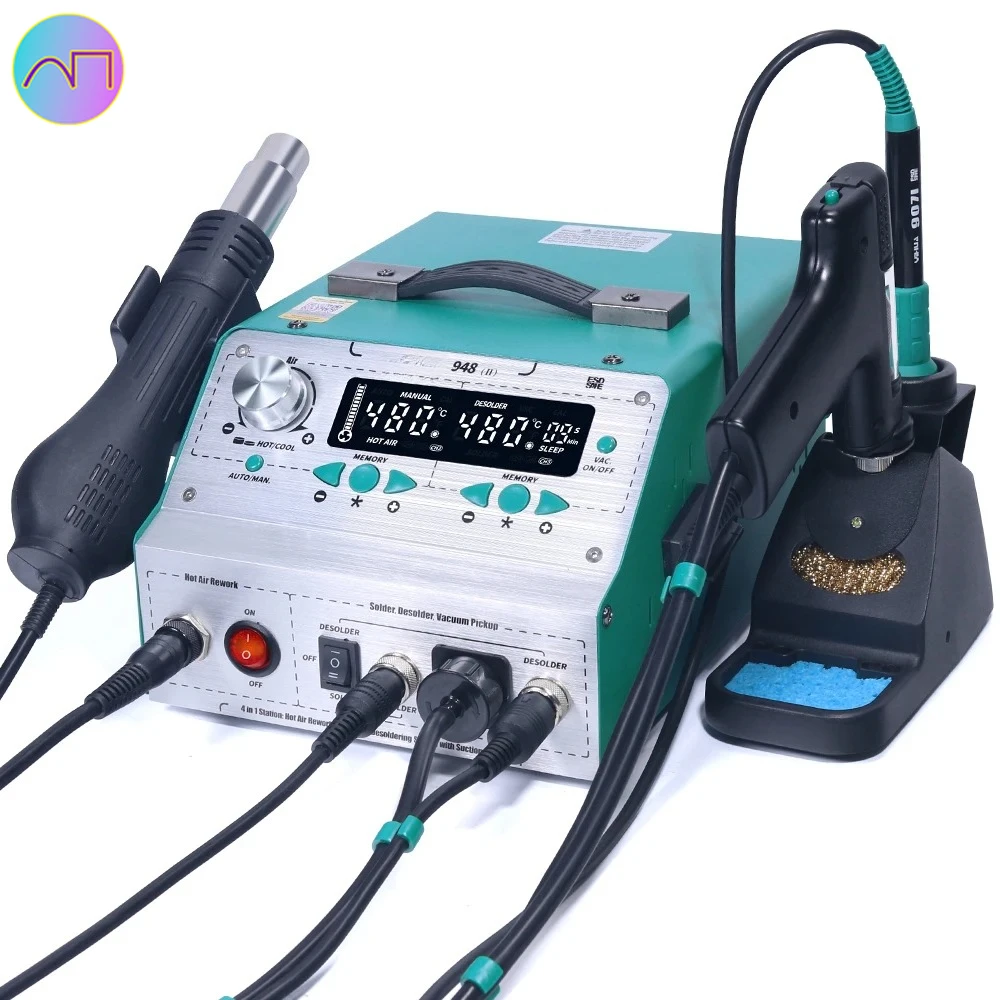 

For YIHUA 948-II Soldering Stations 780W 4 in 1 Hot Air Guns Soldering Iron Suction Pens Desoldering Soldering Stations Sucker