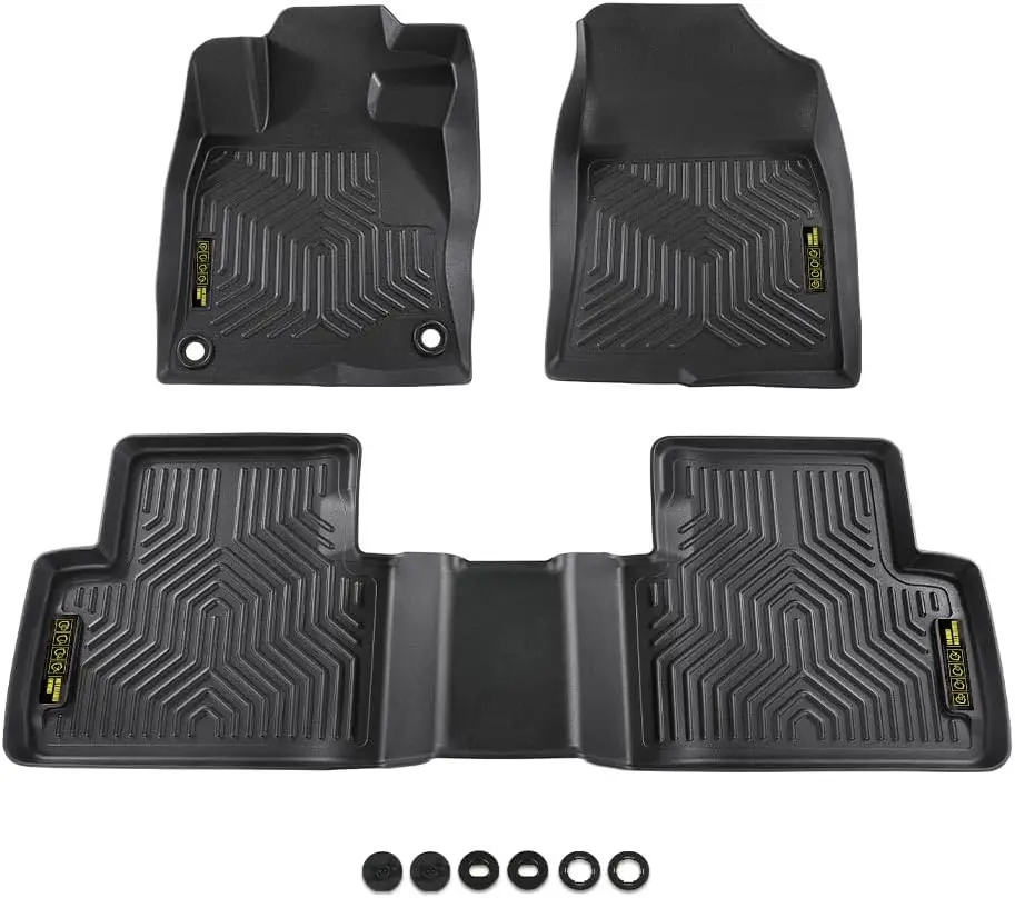 

All-weather TPE Floor Mats for 2016-2021 Honda Civic Coupe/Sedan and 2017-2021 Hatchback, Gray, All Weather Protection