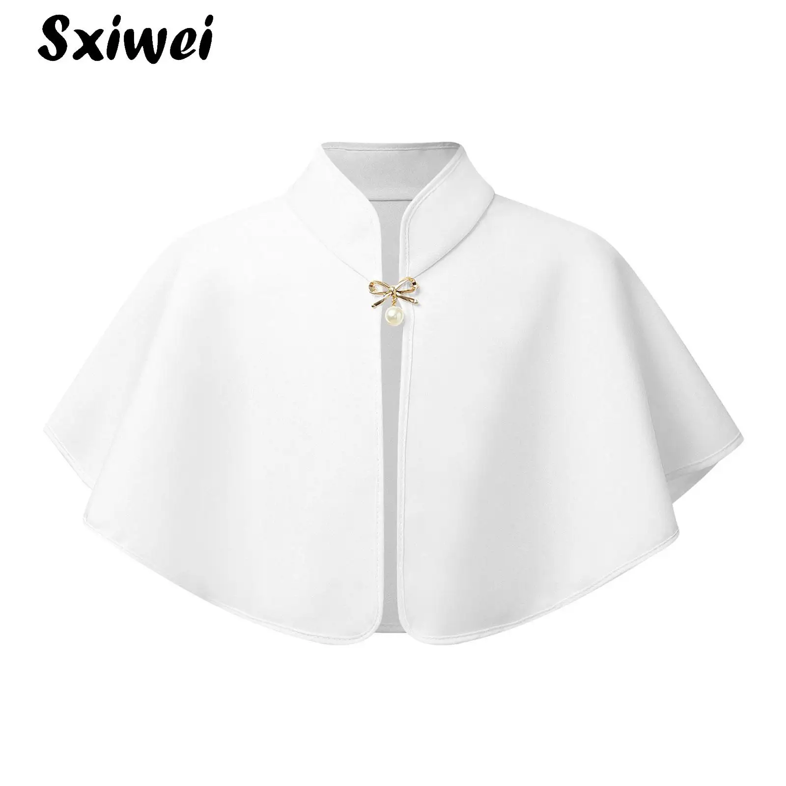 

Toddler Girls Wedding Bridal Shawl Cape Elegant Chiffon Flower Bolero Shrugs for Baby Flower Girl Party Dress Gown Cover Up Coat