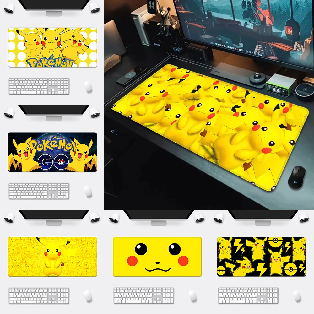 

Pokémons-Pikachus Mousepad HD Printing Computer Gamers Locking Edge Non-slip Mouse Pad XXL90x40cm Keyboard PC Desk Pad