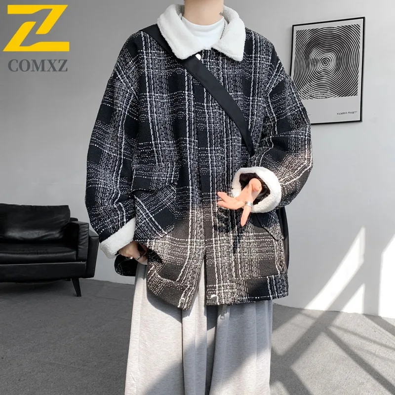 

COMXZ Men Winter Jacket Trendy Ski Trip Warm Big Size Snow Adventure Cotton Padded Jacket Street Look Thick Design Padding Coat