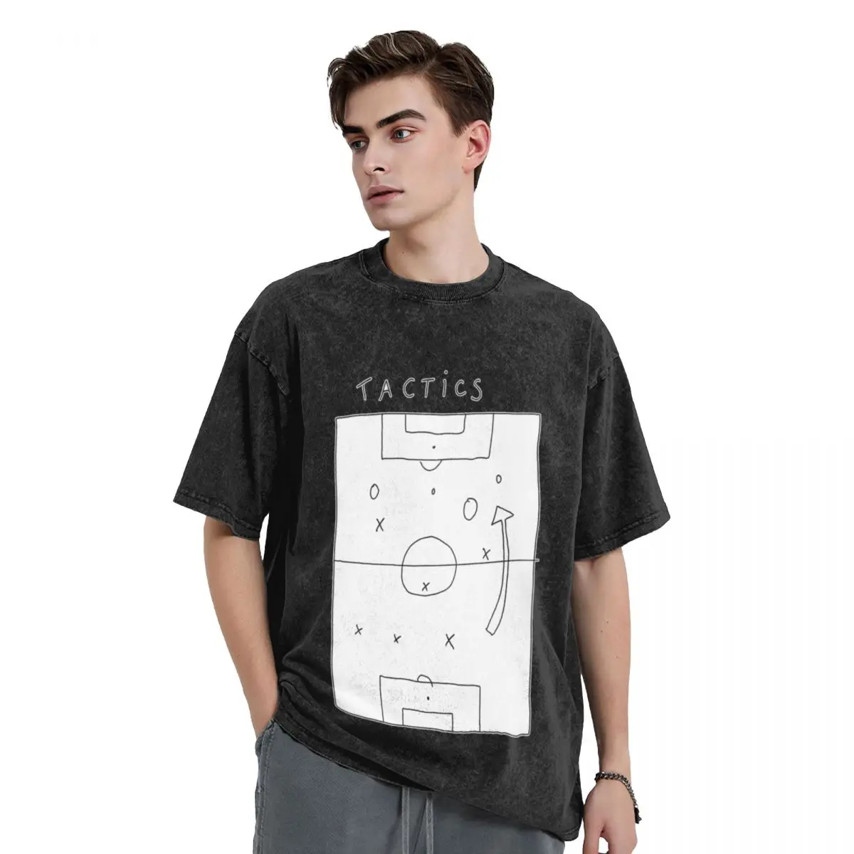Football tactics t-shirt T-Shirt oversized graphic tee for a boy man t shirt blacks mens vintage t shirts
