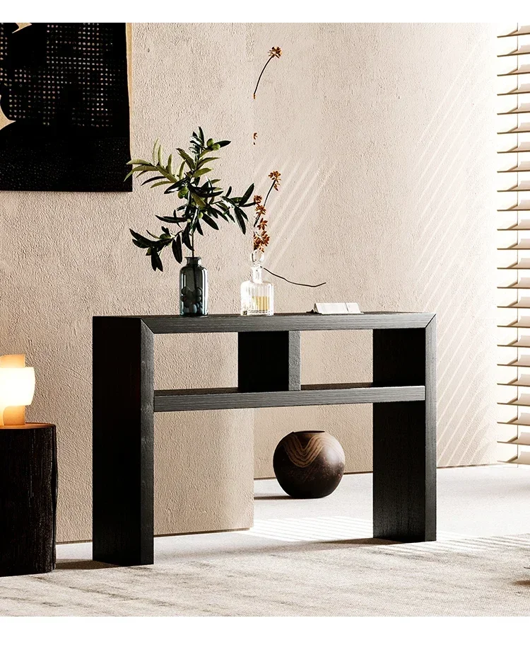 Chinese Ancient Style Solid Wood Console Tables Retro Home Console Table Ash Wood Decoration a Long Narrow