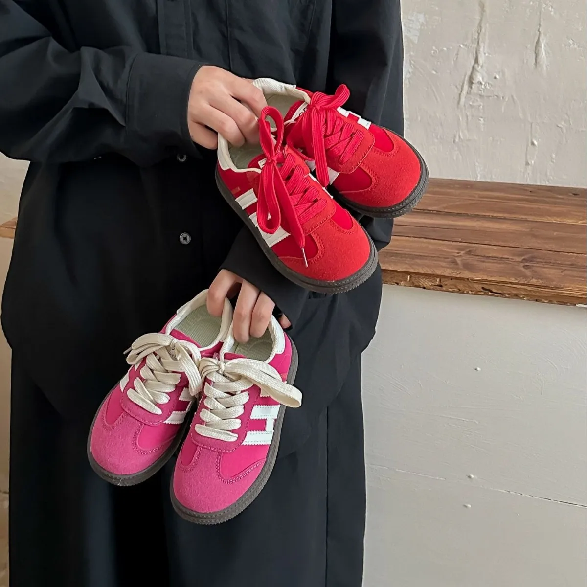 

Корейская версия детской обуви в стиле ретро, весна-осень 2024, новые модные детские красные туфли с низким берцем для мальчиков и девочек