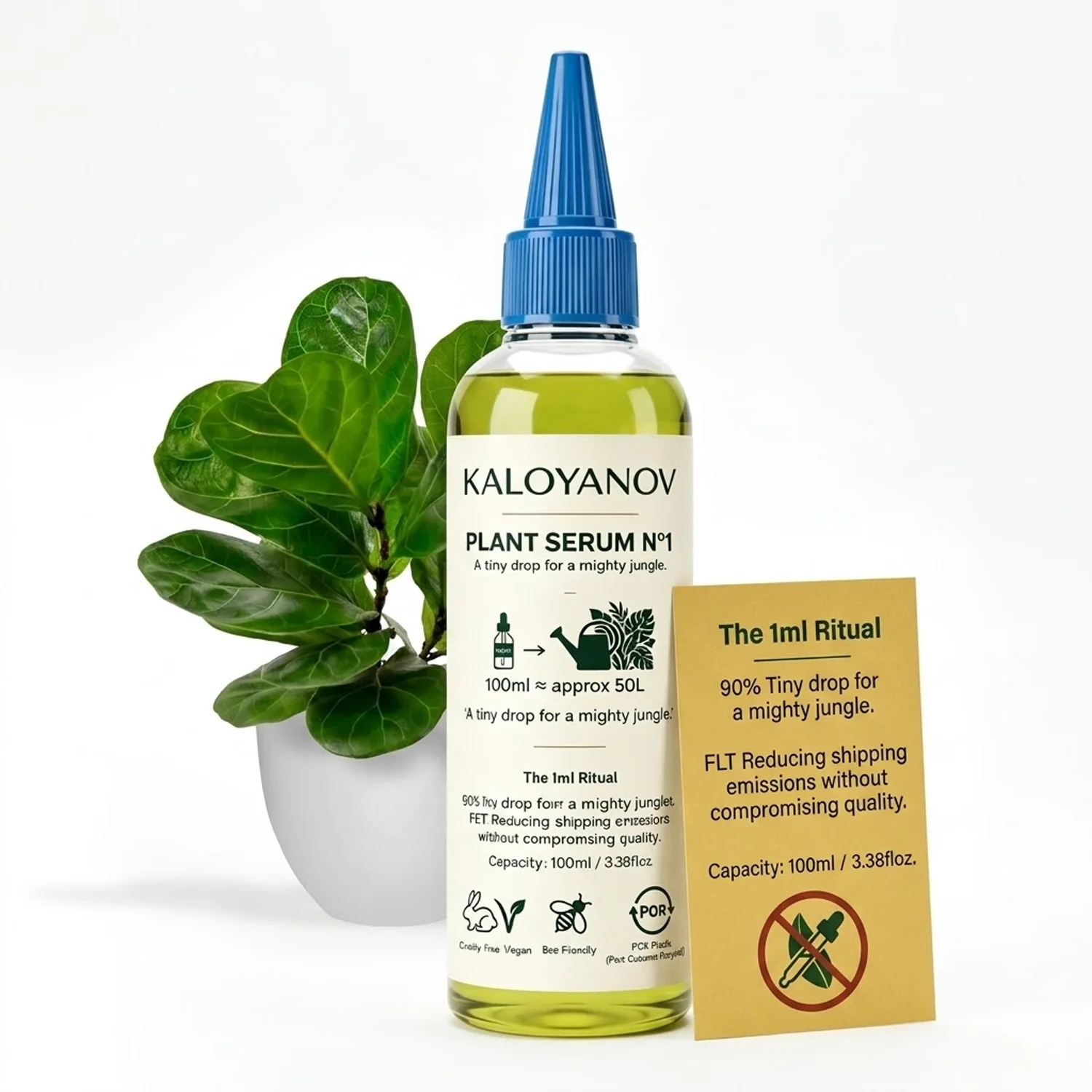 KALOYANOV Plant Serum N°1: High Concentrated Root Stimulator for Fiddle Leaf Fig & Indoor Plants - Propagation & Rot Treatment