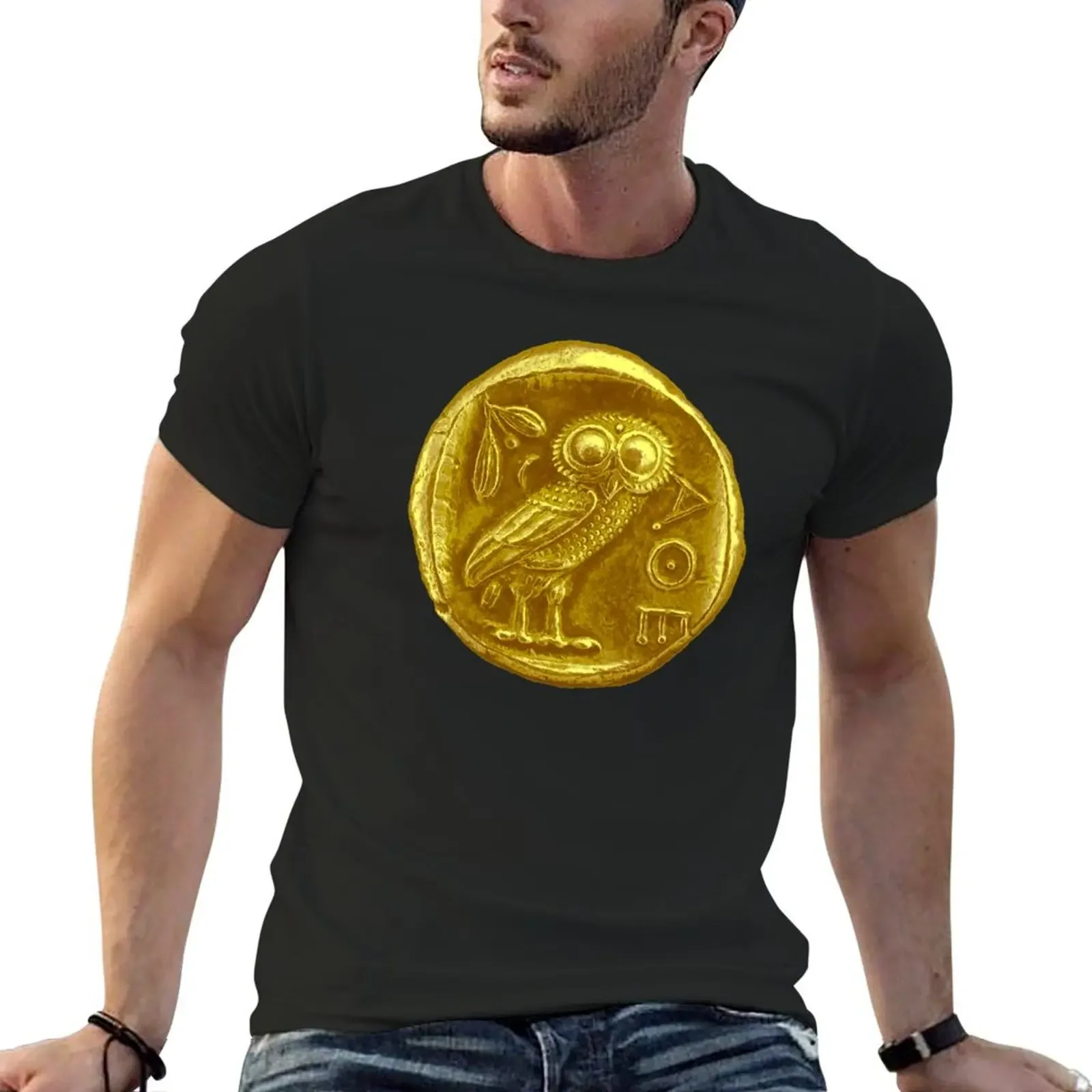 

ANTIQUE OWL GOLD COIN T-Shirt baggy shirts gifts for boyfriend blanks T-shirts man mens graphic t-shirts funny